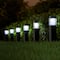 Glitzhome® 15.25" Solar Powered Transparent Texture Lens Pathway Stake Lights, 6ct.